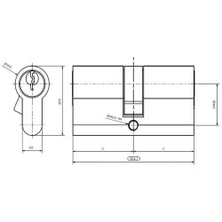 Wkładka euro cylindryczna do zamka, panel 40 mm,  pasuje do art. 25148/25149/280000/280001