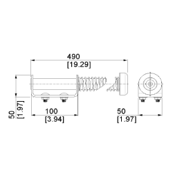 Sprężyna rozbiegowa L 490mm stosować razem z podporą 174799
